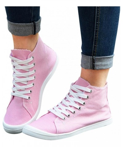 Platform Sandals Women Running Shoes Lightweight Tennis Shoes Slip On Gym Workout Shoes Breathable Lace Up Sneakers Pink $18....