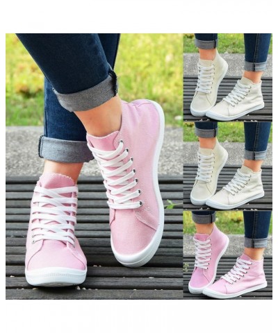 Platform Sandals Women Running Shoes Lightweight Tennis Shoes Slip On Gym Workout Shoes Breathable Lace Up Sneakers Pink $18....