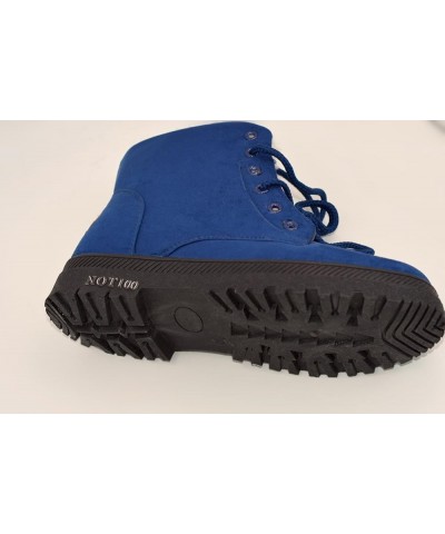 Womens Winter Fur Snow Boots Warm Blue $16.49 Outdoor Shoes