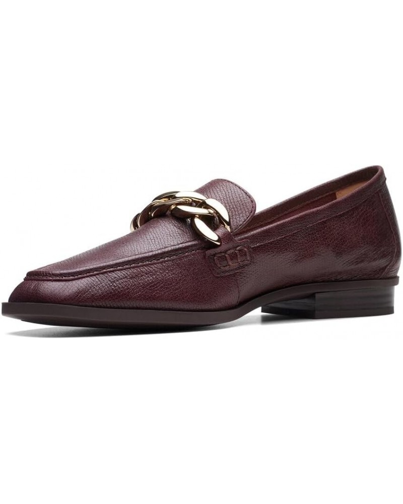 Womens Sarafyna Iris Burgundy Leather $23.00 Loafers & Slip-Ons