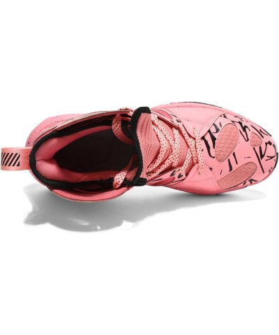 Men's Practical Basketball Shoes Outdoor Professional Sports Shoes Cushioned and Wrapped Foot Youth Basketball Shoes Pink $32...