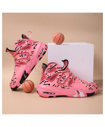 Men's Practical Basketball Shoes Outdoor Professional Sports Shoes Cushioned and Wrapped Foot Youth Basketball Shoes Pink $32...