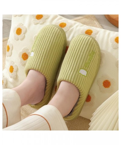 Chic Designed House Slippers Women Jelly Feeling Lippers For Women Winter Warm Chic Designed Fit and Flare Loafers A-green $1...