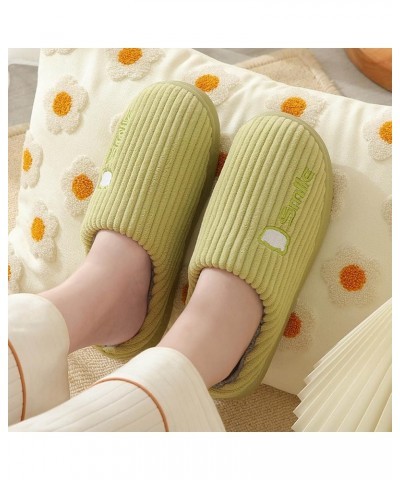 Chic Designed House Slippers Women Jelly Feeling Lippers For Women Winter Warm Chic Designed Fit and Flare Loafers A-green $1...