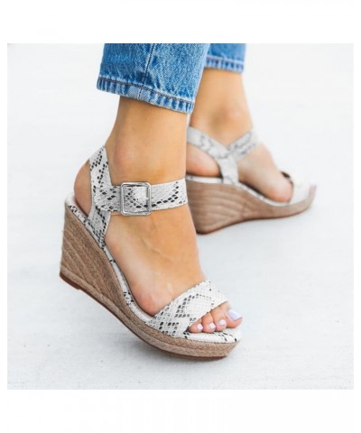 Wedge Sandals for Women Casual Open Toe Sandals Vintage Premium Orthopedic Anti-Slip Summer Sandals Z20-beige $9.55 Sandals