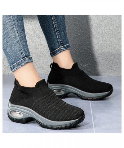 Womens Runing Gym Mesh Sneakers Lightweight Casual Arch Support Shoes Soft Casual Workout Shoes Azeng3-black $17.47 Outdoor S...