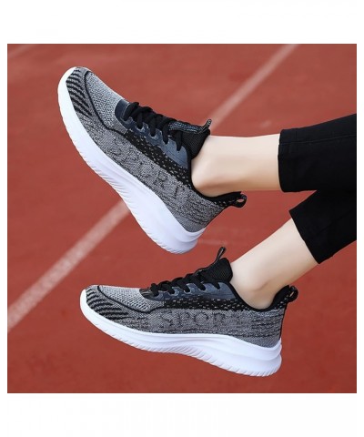 Womens Athletic Gym Mesh Shoes Breathable Workout Lightweight Sneakers Lightweight Walking Shoes Ao4-grey $21.59 Athletic Shoes