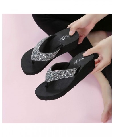 Wedge Sandals for Women Flatform Wedge Casual Sandal Arch Support Walking Sandals Lightweight Breathable Shoes 151-qrcvgj-bla...