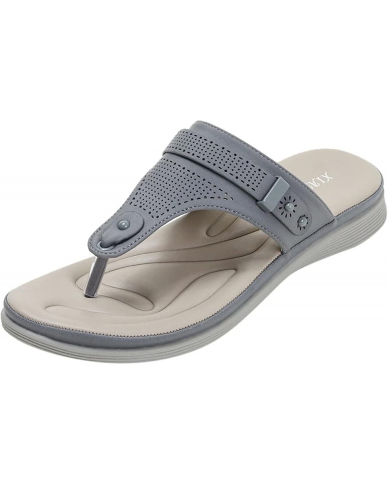 Womens Flat Sandals Golf Sandals Summer Sandals Cute Sandals Water Sandals Yoga Sandals Comfy Sandals Grey $14.24 Sandals