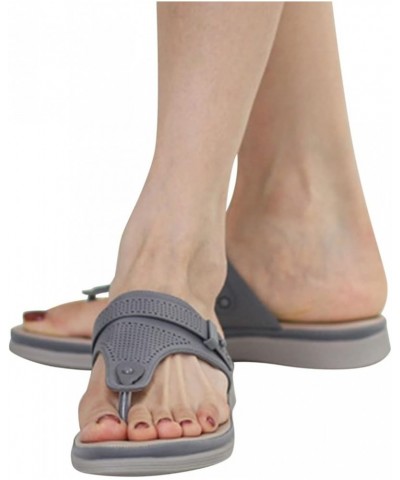 Womens Flat Sandals Golf Sandals Summer Sandals Cute Sandals Water Sandals Yoga Sandals Comfy Sandals Grey $14.24 Sandals