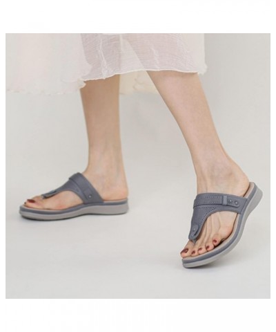 Womens Flat Sandals Golf Sandals Summer Sandals Cute Sandals Water Sandals Yoga Sandals Comfy Sandals Grey $14.24 Sandals