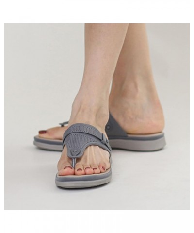 Womens Flat Sandals Golf Sandals Summer Sandals Cute Sandals Water Sandals Yoga Sandals Comfy Sandals Grey $14.24 Sandals