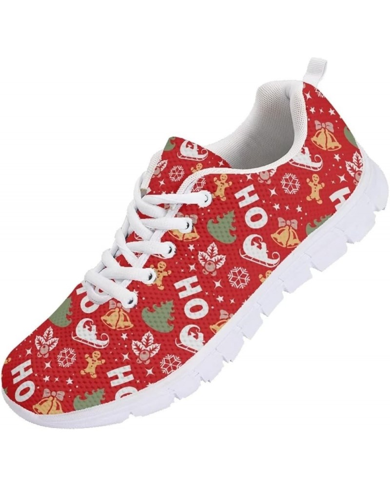 Women's Athletic Walking Shoes Non Slip Workout Shoes Mesh Tennis Shoes Lightweight Sneaker Christmas Red $21.27 Fashion Snea...