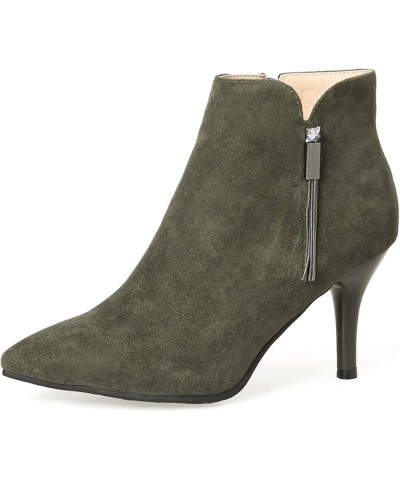 Womens Formal Stiletto Heels Winter Ankle Boots Green 2 $29.87 Boots