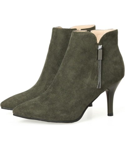 Womens Formal Stiletto Heels Winter Ankle Boots Green 2 $29.87 Boots