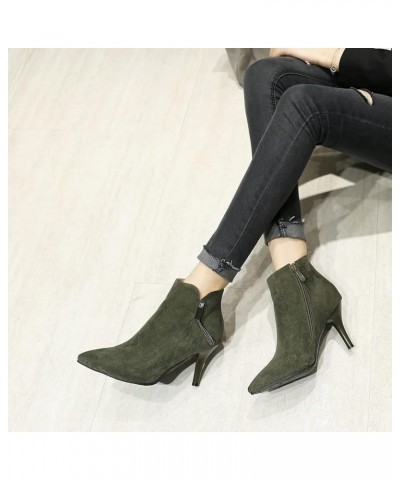 Womens Formal Stiletto Heels Winter Ankle Boots Green 2 $29.87 Boots