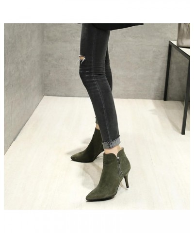 Womens Formal Stiletto Heels Winter Ankle Boots Green 2 $29.87 Boots