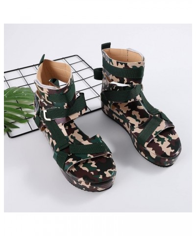 Wide Width Sandals Women Dressy Summer Flat Gladiator Beach Open Toe Buckle Strap Slingback Platform Wedge Sandals 8 A4-green...