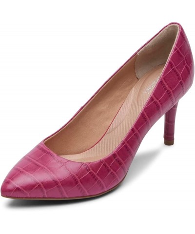 Womens Total Motion 75Mm Pointed Toe Pump Rasberry Sorbet Croco Leather $27.16 Pumps