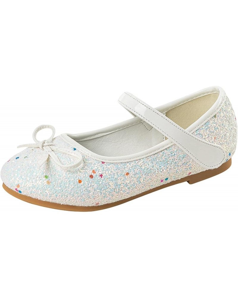 Women's Summer ????lats Shoes Casual Mary Jane School Wedding Party Shoes Fashion Women's Bow Sequins Shoes White $11.33 Flats