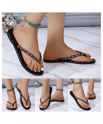 Womens Slippers Sandals Flat Beach Slip On Flip Flops Thong Hollow Casual Open Toe Slippers Shoes Vintage Sandals Black $14.0...