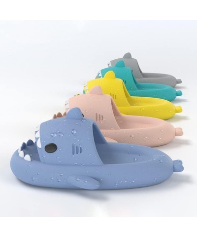 Shark Slide, Shark Slippers For Men And Women, Thickened, Non-Slip, Wear-Resistant, Lightweight And Fashionable. Grey Blue $1...