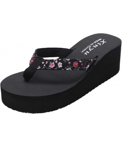 Sandals Women, Women'S Wedges Flip-Flop Sandals, Summer Platform Fashion Pinch Toe Sandals Rhine-Diamond, Outdoor Walking San...