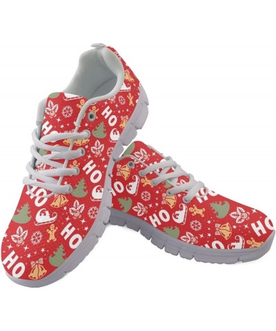 Women's Athletic Walking Shoes Non Slip Workout Shoes Mesh Tennis Shoes Lightweight Sneaker Christmas Red $21.27 Fashion Snea...