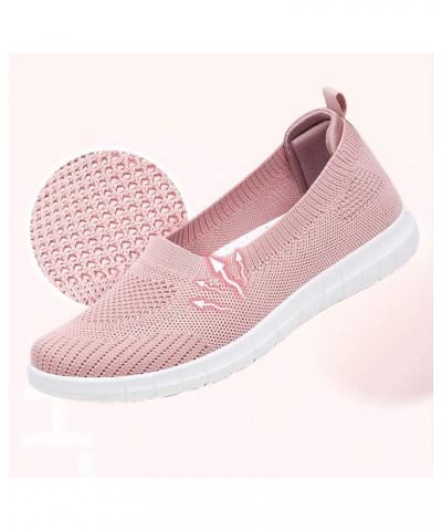 Women Breathable Lace Up Shoes Flats Casual Shoes Unisex Lightweight Work Shoes Sporty High Heel Sandals Wide Pink $20.60 San...