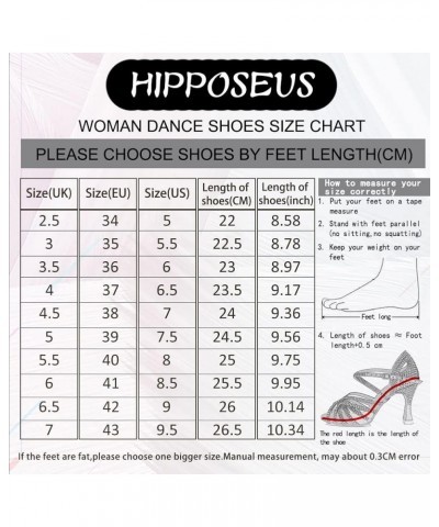 Women's Latin Dance Shoes Slip on Ballroom Salsa Bachata Performance Practice Dancer Shoes,Model D5 Black-3inch Heel $24.80 A...