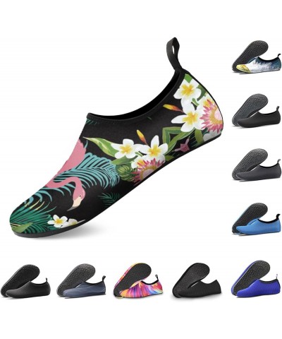 Water Shoes for Women Quick-Dry Aqua Socks Men Barefoot Shoes Swim Beach Accessories Slip-On Yoga Surf Aquatic Sports 10-blac...