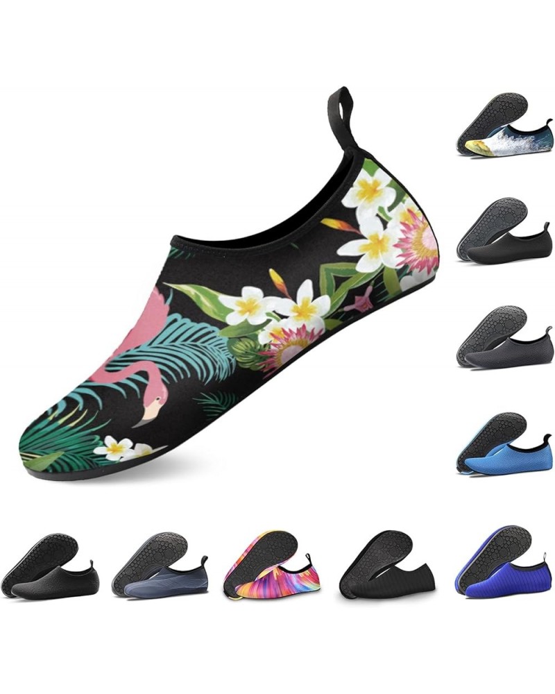 Water Shoes for Women Quick-Dry Aqua Socks Men Barefoot Shoes Swim Beach Accessories Slip-On Yoga Surf Aquatic Sports 10-blac...