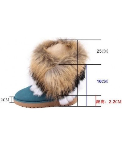 Warm Fur Winter Boots For Women - Stylish Womens Winter Boots Mid Calf Ankle Boots Faux Fur Tassel Shoes Black $15.07 Outdoor...