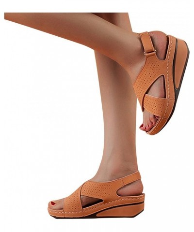 Dress Orthopedic Sandals Women 11 Wide Womens Summer Sandals Size 8.5 Dress Sandals for Women Comfortable Dressy Flat Best Me...