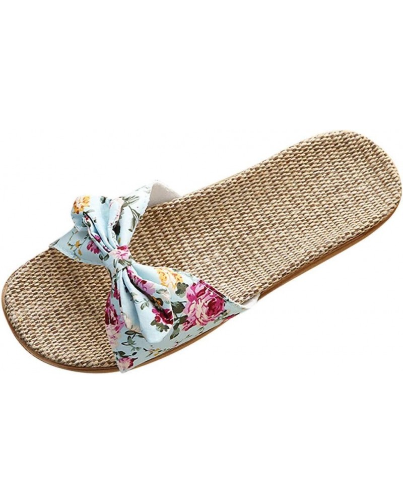 Flip Flops For Women Beach Slides Memory Foam Slippers For Women Black Platform Sandals Women Flats For Women 10-sky Blue $11...