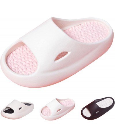 Women Slippers Beach Shoes Indoor And Outdoor Thick Soled Flat Bottomed Non Slip Hot Slippers for Women Pink $21.54 Slippers