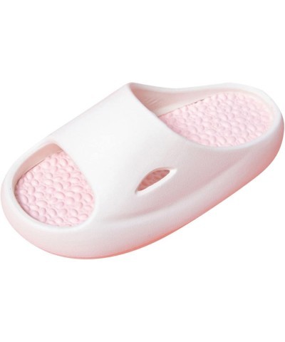 Women Slippers Beach Shoes Indoor And Outdoor Thick Soled Flat Bottomed Non Slip Hot Slippers for Women Pink $21.54 Slippers