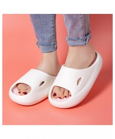 Women Slippers Beach Shoes Indoor And Outdoor Thick Soled Flat Bottomed Non Slip Hot Slippers for Women Pink $21.54 Slippers