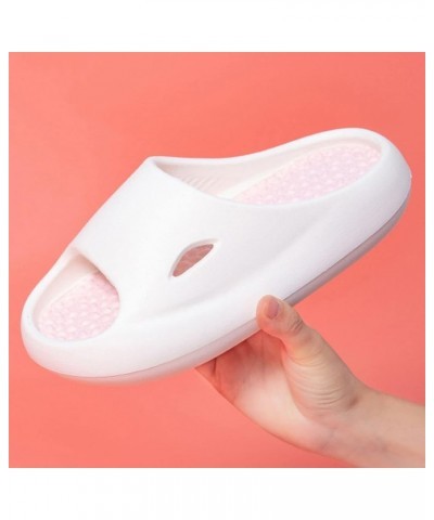 Women Slippers Beach Shoes Indoor And Outdoor Thick Soled Flat Bottomed Non Slip Hot Slippers for Women Pink $21.54 Slippers