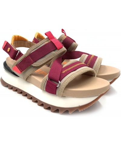 women's Ankle-strap Sandal Beige $28.20 Outdoor Shoes