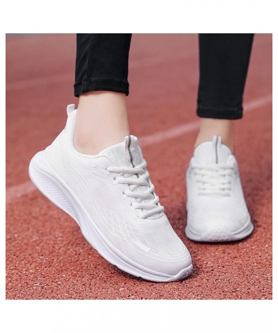 Womens Sneakers Size 7.5 Christmas, Womens Slip On Walking Shoes Non Slip Running Shoes Lightweight Gym Sneaker C-white $17.8...