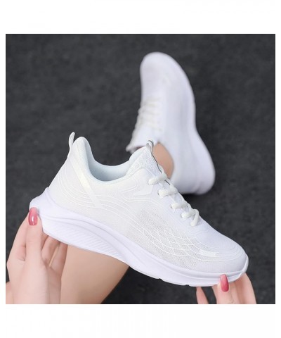 Womens Sneakers Size 7.5 Christmas, Womens Slip On Walking Shoes Non Slip Running Shoes Lightweight Gym Sneaker C-white $17.8...