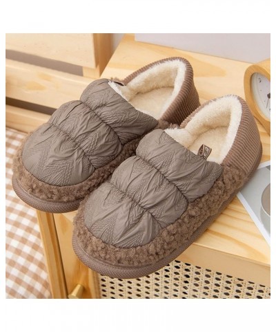 Costumes House Slippers for Women High Top Ankle Slippers Slip On Fashion And Comfortable House Slippers Shoes E-coffee $15.2...