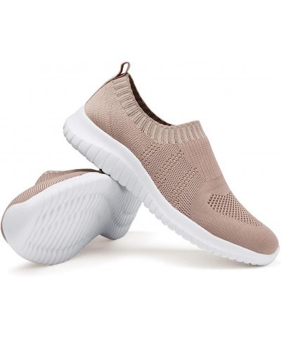 Nurse Shoes Womens Slip on Walking Sneakers Comfortable Lightweight Workout Shoes 2133 Apricot $20.64 Athletic Shoes