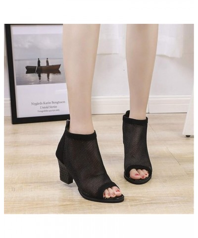 Ladies Sandals Summer High Heeled Sandals Ladies Fish Mouth Sandals Roman Shoes Women Sandals Fashion Peep Toe Shoes Woman Hi...