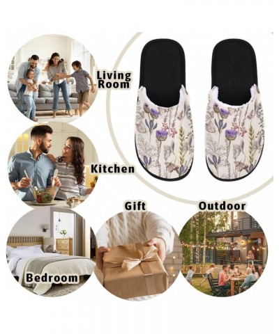 Animal Butterfly Slippers Home for Women Men Flowers Plants Warm Soft Anti Skid House Shoes Washable Reusable for Bedroom Kit...