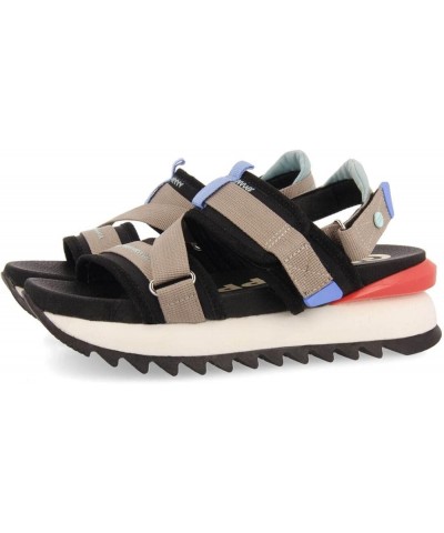 women's Ankle-strap Sandal Black/White $28.20 Outdoor Shoes