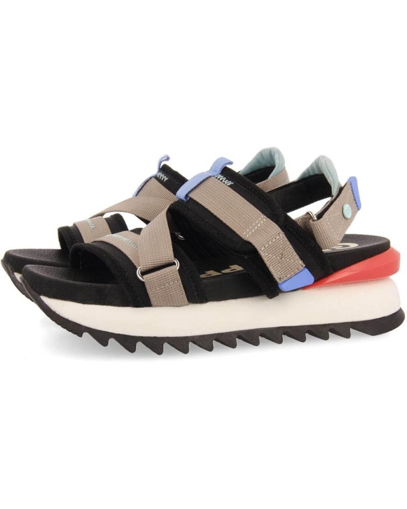 women's Ankle-strap Sandal Black/White $28.20 Outdoor Shoes