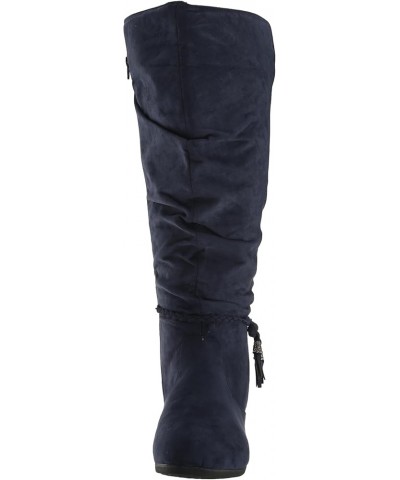 Women's Cloudwalkers Wide Fit Tall Boot Kendra Fashion Navy $33.80 Boots