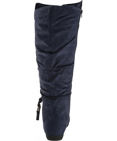 Women's Cloudwalkers Wide Fit Tall Boot Kendra Fashion Navy $33.80 Boots